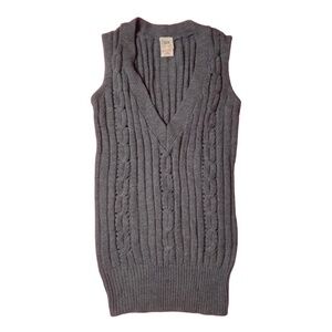 Faded Glory Women's Pointelle-Knit V-Neck Sweater Vest Size Ladies S (4/6)